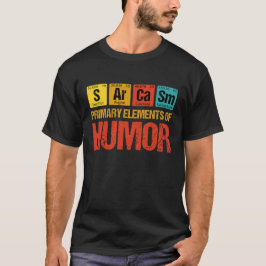 Camiseta Elementos Primários do Humor do Sarcasm
