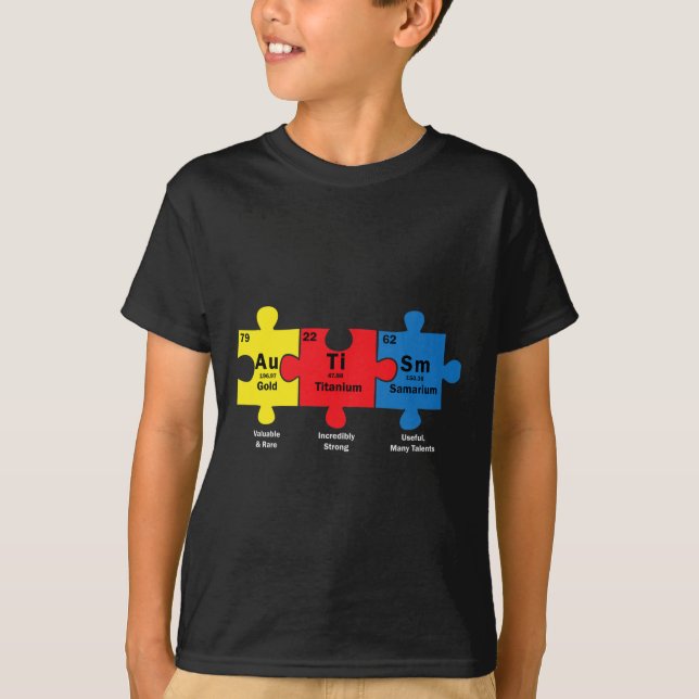 Camiseta Elementos Químicos de Peça de Quebra-Cabeça Legal  (Frente)