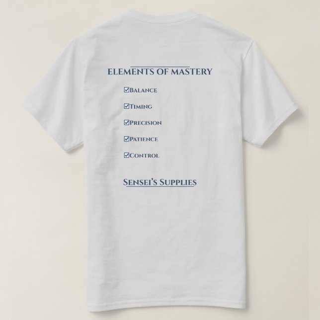 Camiseta Elements of Mastery (Verso do Design)
