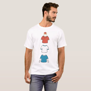 Camiseta Elenco de Equipe de Futebol Minimalista Acessórios