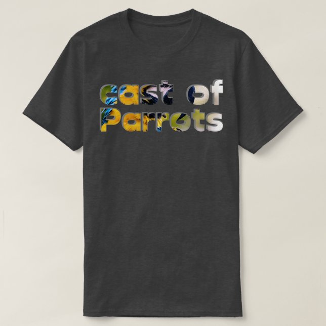 Camiseta elenco de papagaios (Frente do Design)