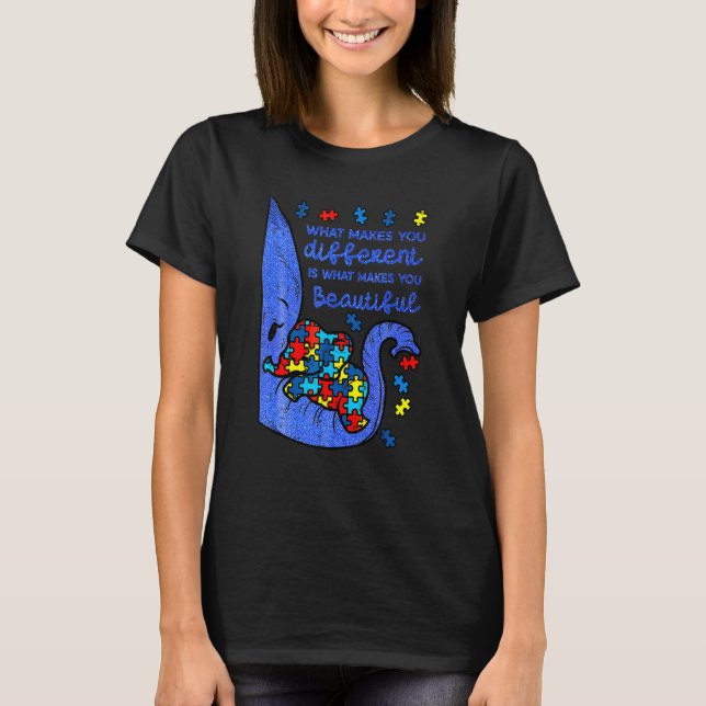 Camiseta Eleph Ant O Que Te Faz Diferente Conscientização d (Frente)