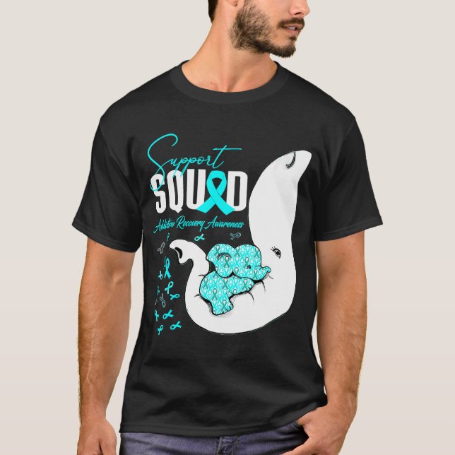 Camiseta Elephan de suporte à sensibilização para recuperaç (Frente)
