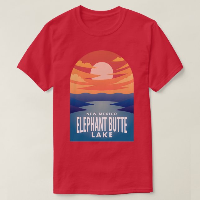 Camiseta Elephant Butant Lake NM Retro Sunset (Frente do Design)