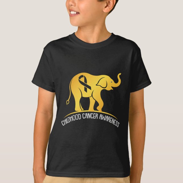 Camiseta Elephant Chilhood Cancer Awarness Guerreiro da Fit (Frente)