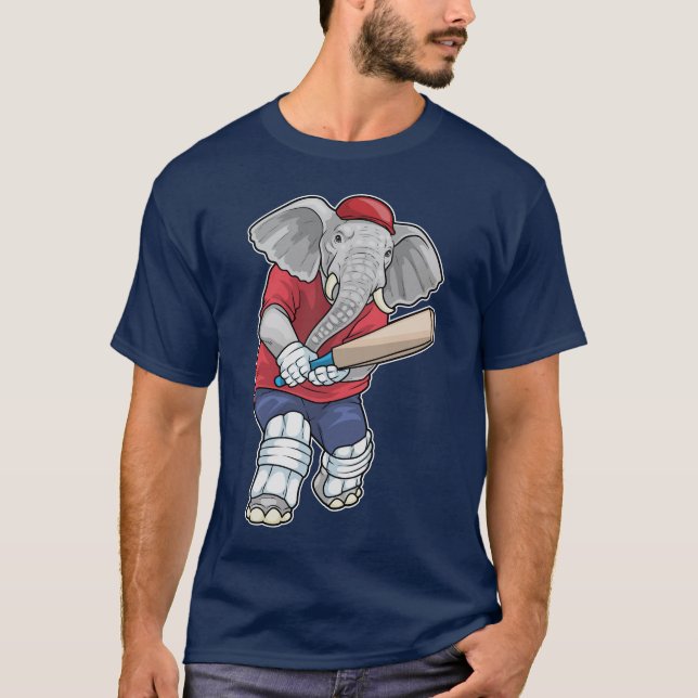 Camiseta Elephant Cricket Cricket bat Sports (Frente)