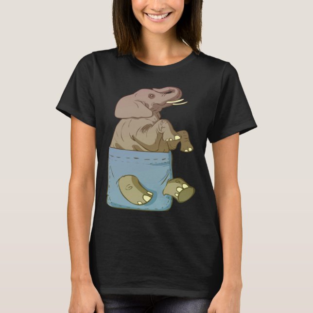 Camiseta Elephant Cute Animals  for (Frente)