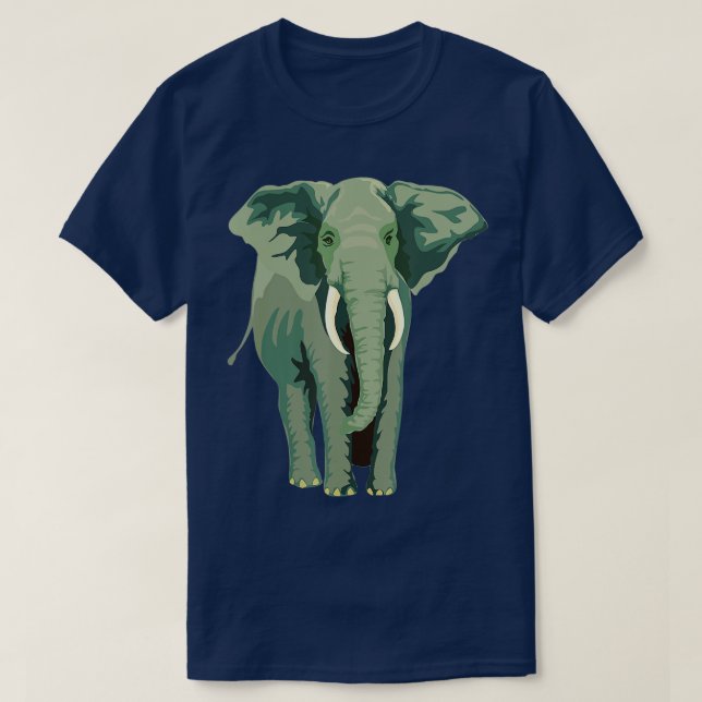 Camiseta Elephant Face Funny Funny Animal Face Lover  (Frente do Design)