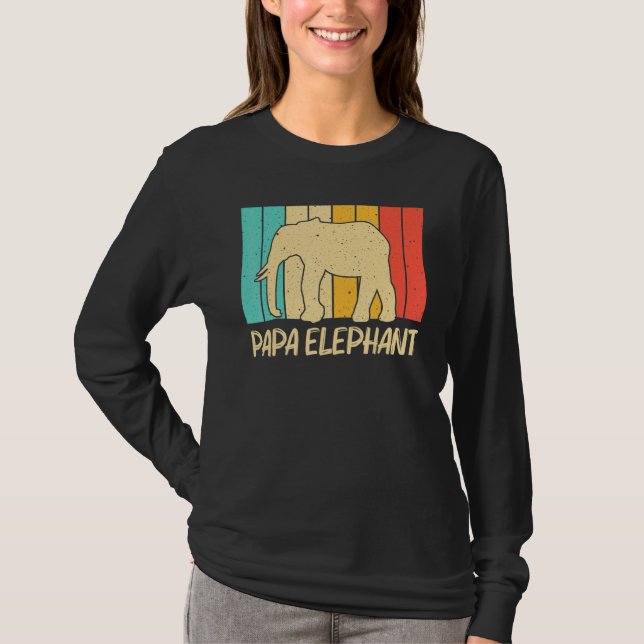 Camiseta Elephant For Men Dad Indian Elephant Mammoth Vinta (Frente)