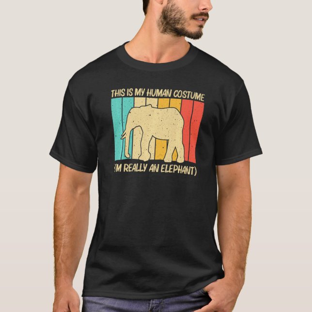 Camiseta Elephant For Men Women Indian Elephant Mammoth Vin (Frente)