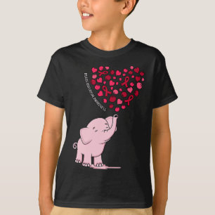 Camiseta Elephant Heart Ribbon Brain Aneurysm Sensibilizaçã