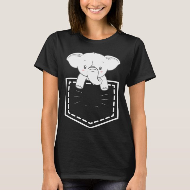 Camiseta Elephant In Poket Elephants   For Men Women (Frente)