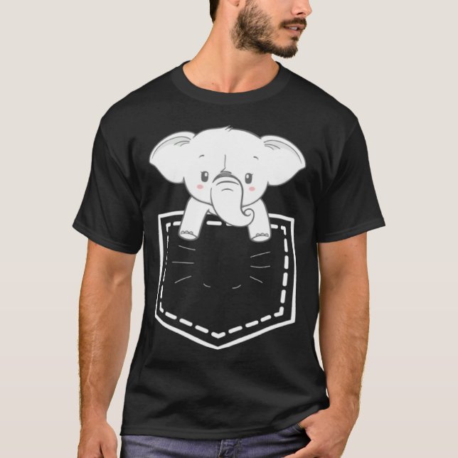 Camiseta Elephant In Poket Elephants   For Men Women (Frente)