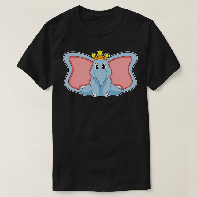 Camiseta Elephant King Crown (Frente do Design)