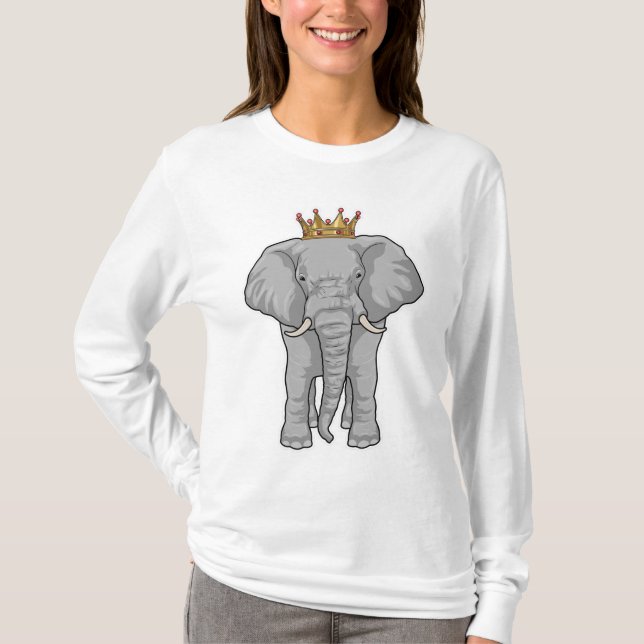 Camiseta Elephant King Crown (Frente)