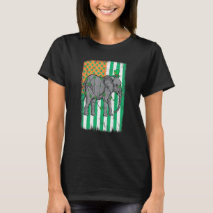 Camiseta Elephant Leprechaun Usa Irish Flag Dia de São Patr