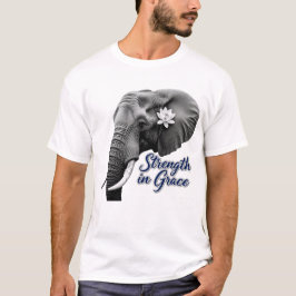 Camiseta Elephant Lotus Strength in Grace Art Print
