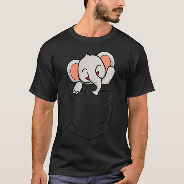 Camiseta Elephant Lovers Cute Funny Elephant In Cket  (Frente)