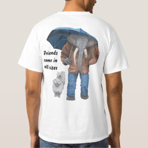 Camiseta Elephant Man Walking Dogs Fantasy Art Shirt
