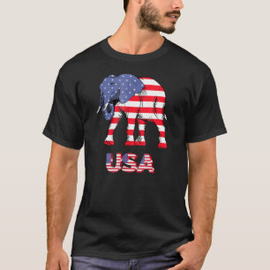 Camiseta Elephant Patriótico Americano Gop Republicano
