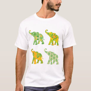 Camiseta Elephant Pattern Art Impressão Unique Modern