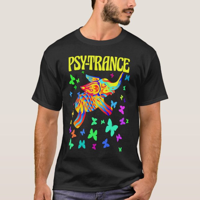 Camiseta Elephant Psy Trance DJ Techno Rave Party (Frente)