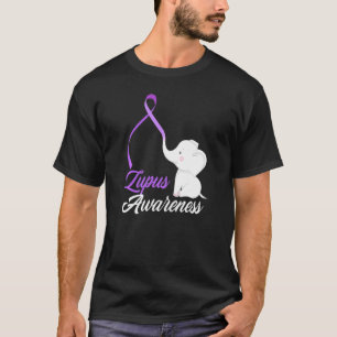 Camiseta Elephant Purple Ribbon Lupus Warrior Cute Lupus Aw