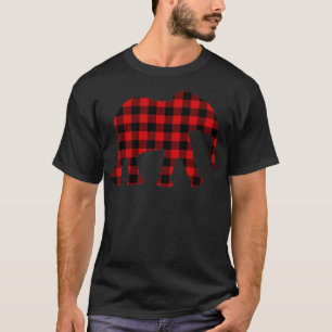 Camiseta Elephant Red Buffalo Plaid Mammoth Matching Family