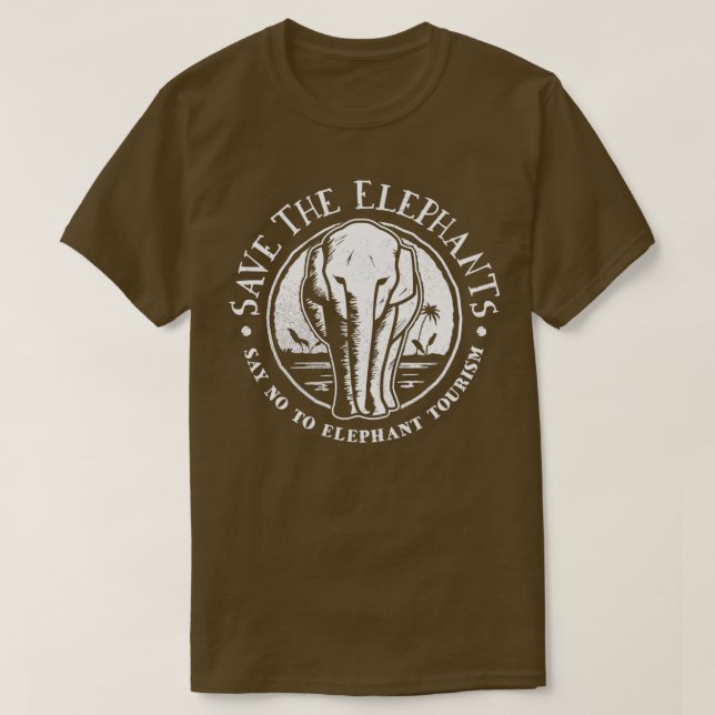 Camiseta Elephant Rescue Save the Elephants Say No To Eleph (Frente do Design)