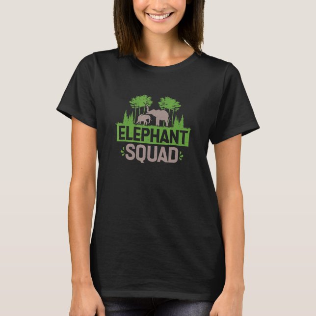 Camiseta Elephant Squad  Elephant Keeper Zoologist (Frente)