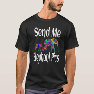 Camiseta Elephant Wild Animal Me Envia Artista de Fotos Ele
