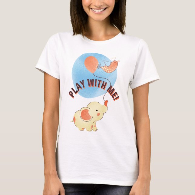 Camiseta elephant with balloon (Frente)