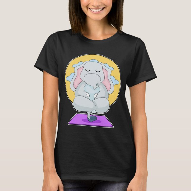 Camiseta Elephant Yoga Fitness Meditation (Frente)