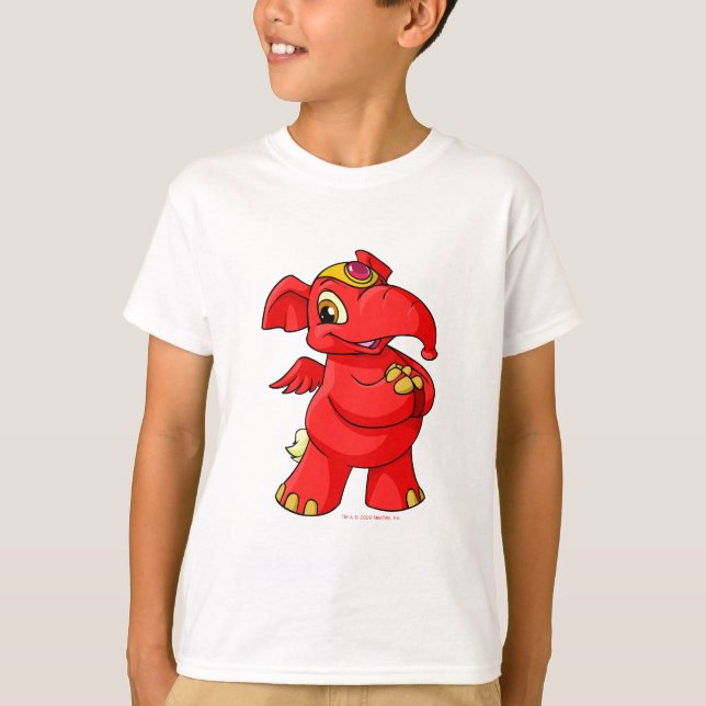 Camiseta Elephante vermelho alegre (Frente)