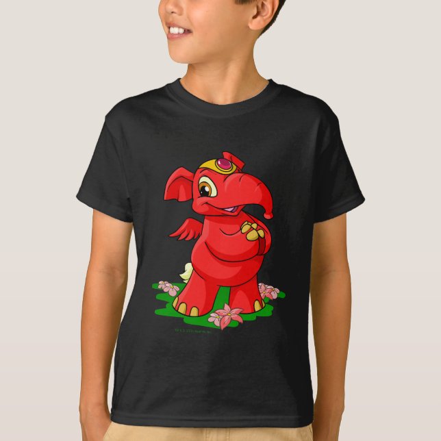 Camiseta Elephante vermelho alegre em Shenkuu (Frente)