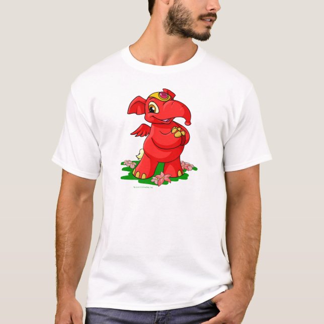 Camiseta Elephante vermelho alegre em Shenkuu (Frente)