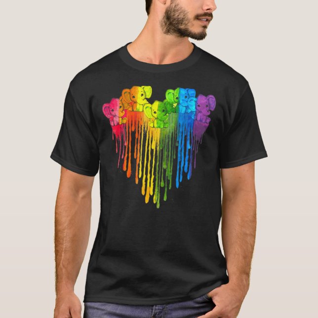 Camiseta Elephants Drivers Heart Lgbt (Frente)