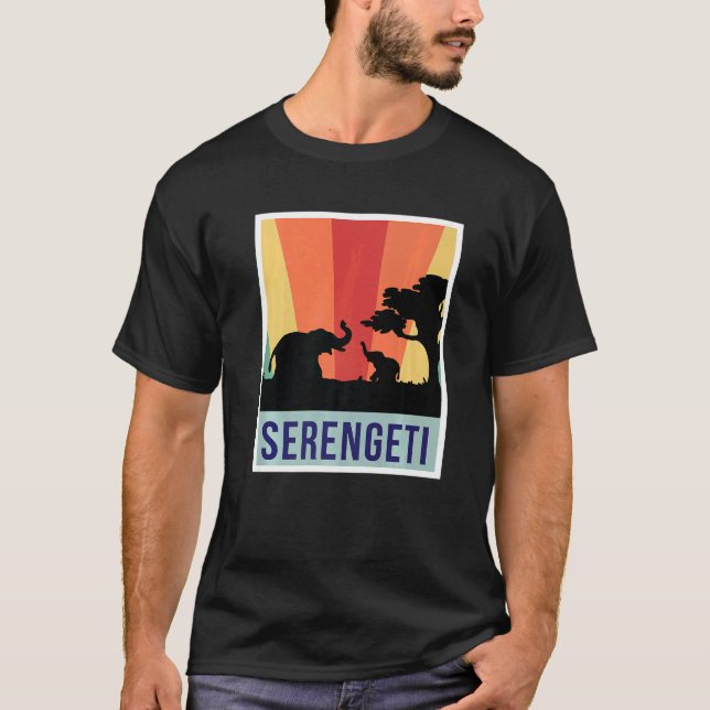 Camiseta Elephants Safari National Park Serengeti Souvenir  (Frente)