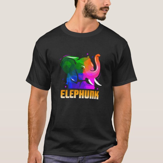 Camiseta ELEPHUNK - Impressionante Punk Retro Presente (Frente)