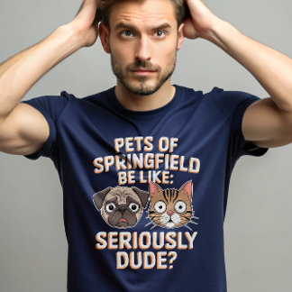 Camiseta Eles estão comendo cachorros gatos Springfield Pet