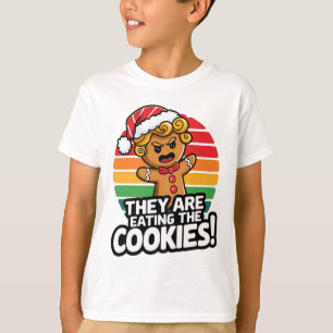 Camiseta Eles Estão Comendo Gengibre De Natal Humor Tr