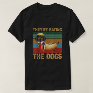 Camiseta Eles estão comendo os cães Dachshund Weiner