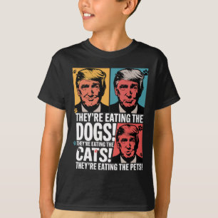 Camiseta Eles estão comendo os cães Trump Vs Kamala Eleito 