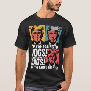 Camiseta Eles estão comendo os cães Trump Vs Kamala Eleito
