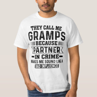 Camiseta Eles Me Chamam De Parceiro De Grampos No Dia de os