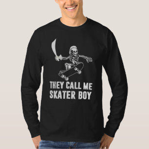 Camiseta Eles me chamam de skatista Esqueleto de Skate Assu