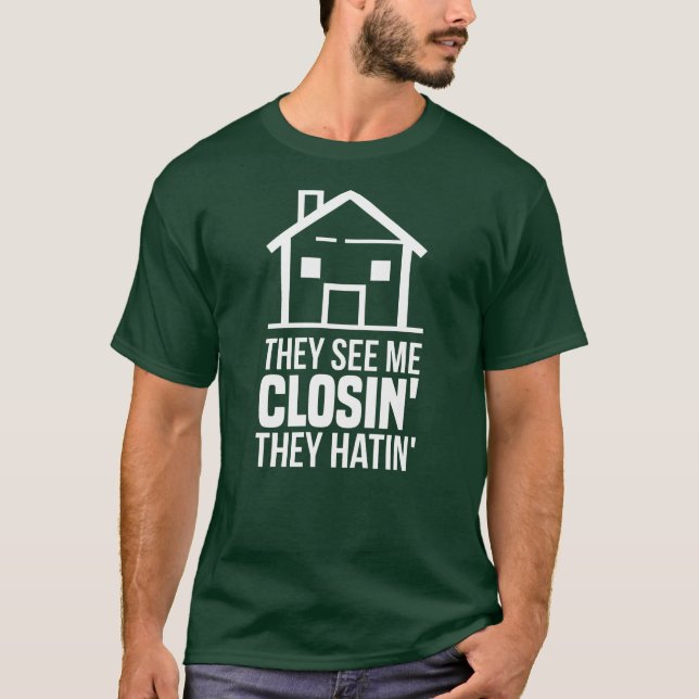 Camiseta Eles Me Veem Fechando Agente Imobiliário (Frente)