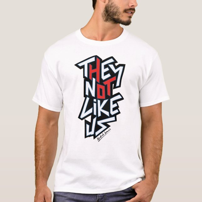 Camiseta eles não gostam de nós, da letra de música de Kend (Frente)