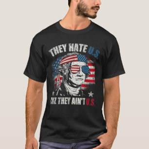 Camiseta Eles nos odeiam porque eles nos atacam na bandeira