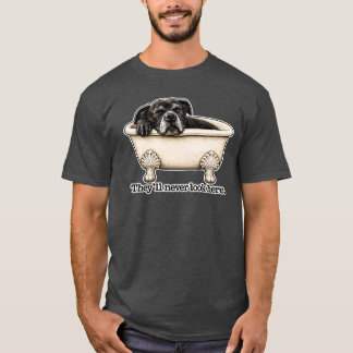 Camiseta Eles Nunca Vão Procurar Aqui Banho de Cachorro Pit
